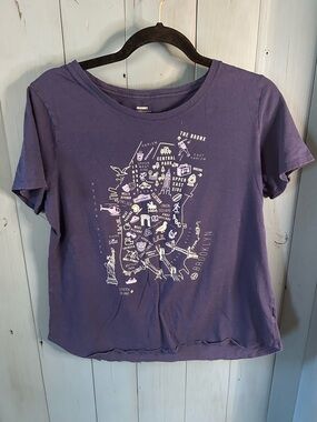Old Navy “EveryWear” Navy Blue & White Graphic NYC City Map Tee | Large